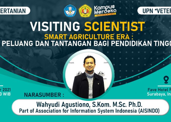Bagi mahasiswa Agroteknologi FP, Jangan lupa hadir dalam Workshop Visiting Scientist ya!